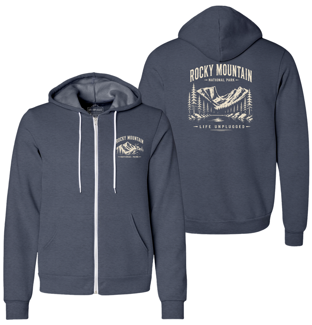 ROCKY MOUNTAIN NATIONAL PARK Supersoft Midweight Zip Up Hoodie