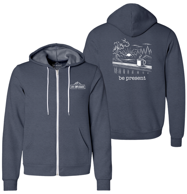 BACK PORCH COFFEE Supersoft Midweight Zip Up Hoodie