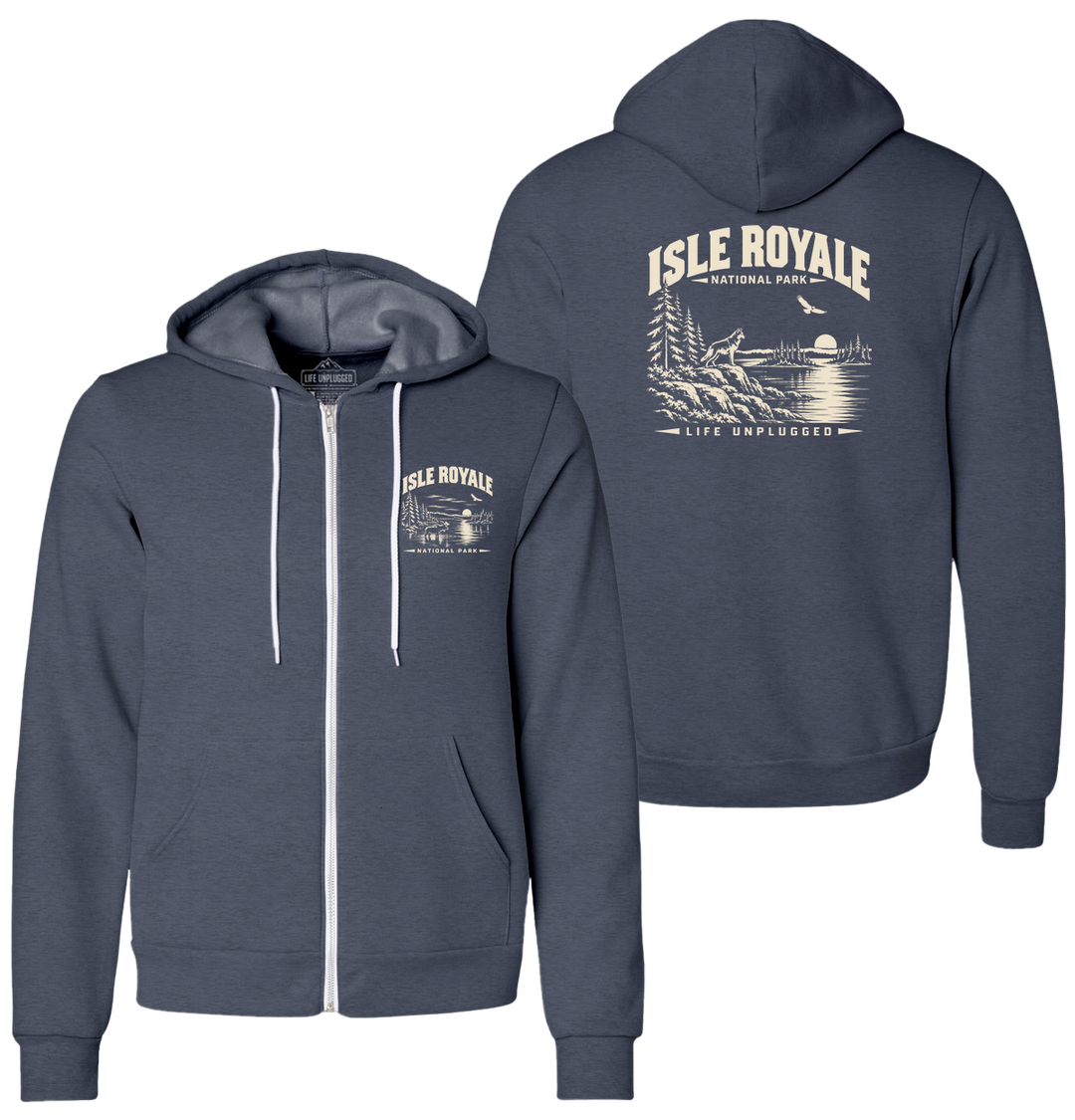 ISLE ROYALE NATIONAL PARK Supersoft Midweight Zip Up Hoodie