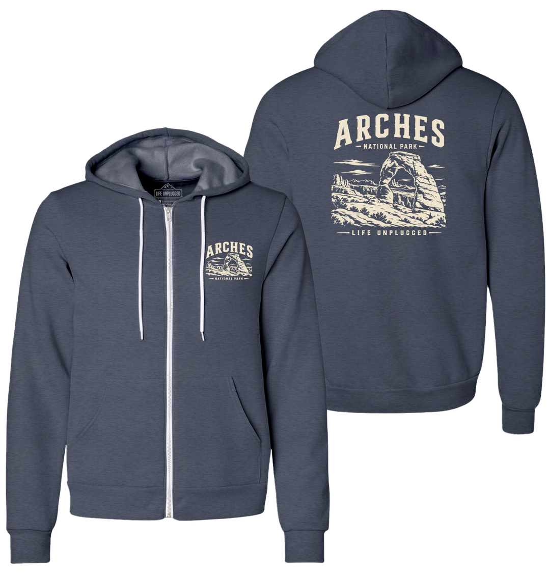 ARCHES NATIONAL PARK Supersoft Midweight Zip Up Hoodie