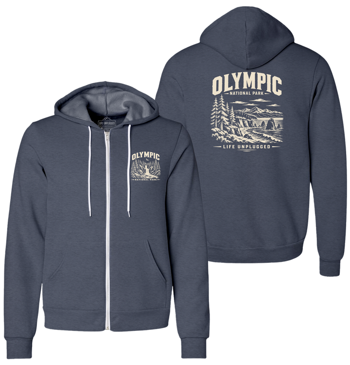 OLYMPIC NATIONAL PARK Supersoft Midweight Zip Up Hoodie