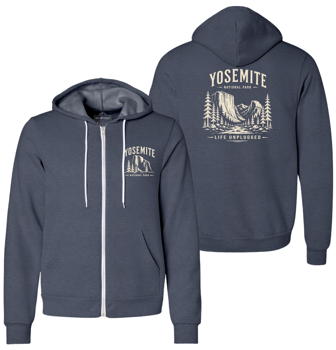 YOSEMITE NATIONAL PARK Supersoft Midweight Zip Up Hoodie