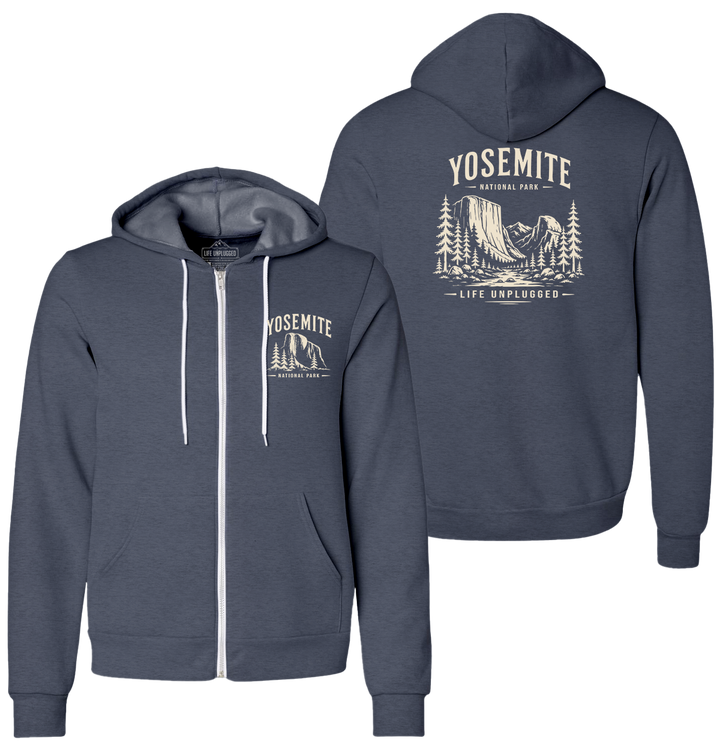 YOSEMITE NATIONAL PARK Supersoft Midweight Zip Up Hoodie
