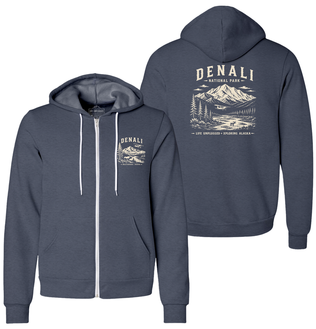 DENALI NATIONAL PARK Supersoft Midweight Zip Up Hoodie