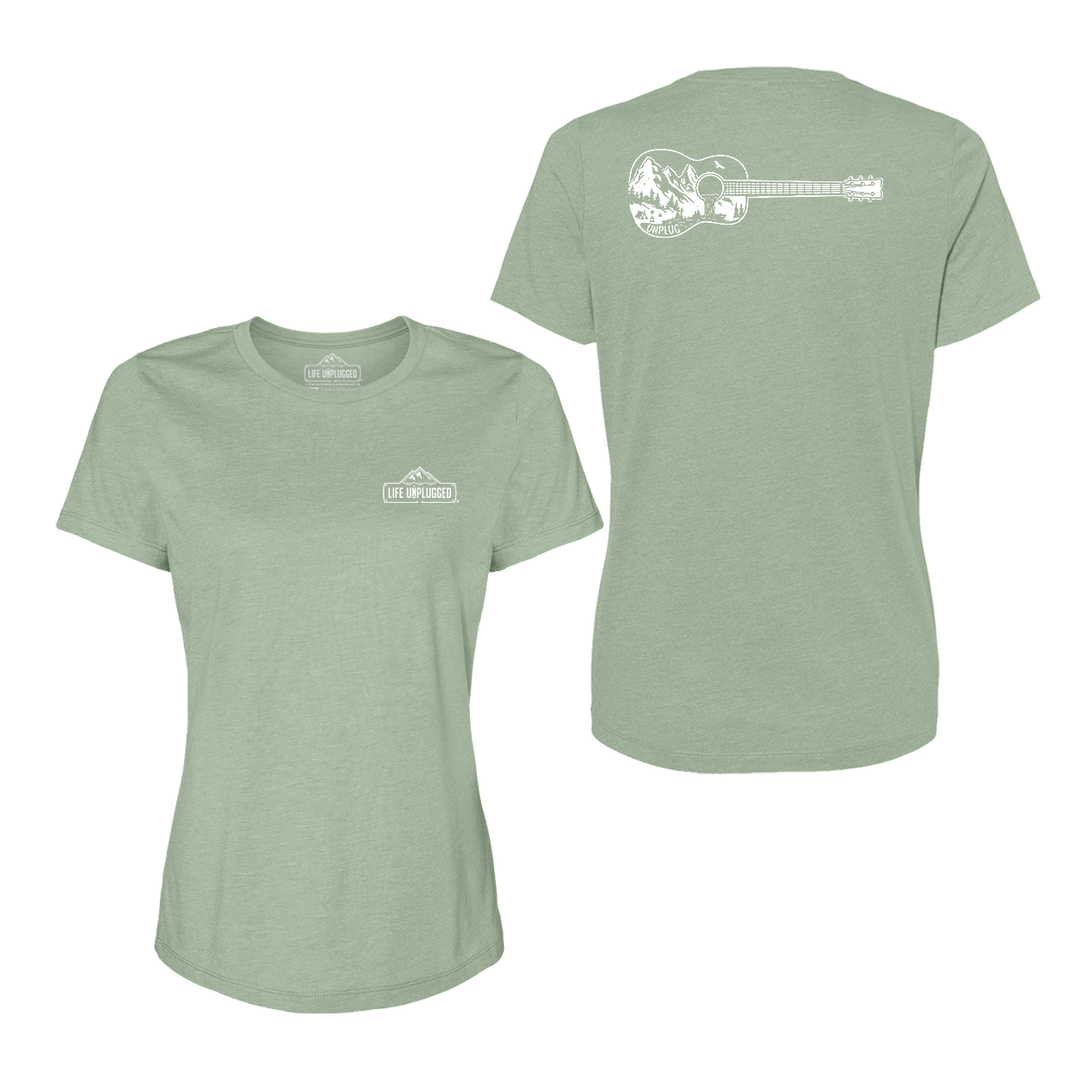 Guitar Mountain Scene Women's T-Shirt