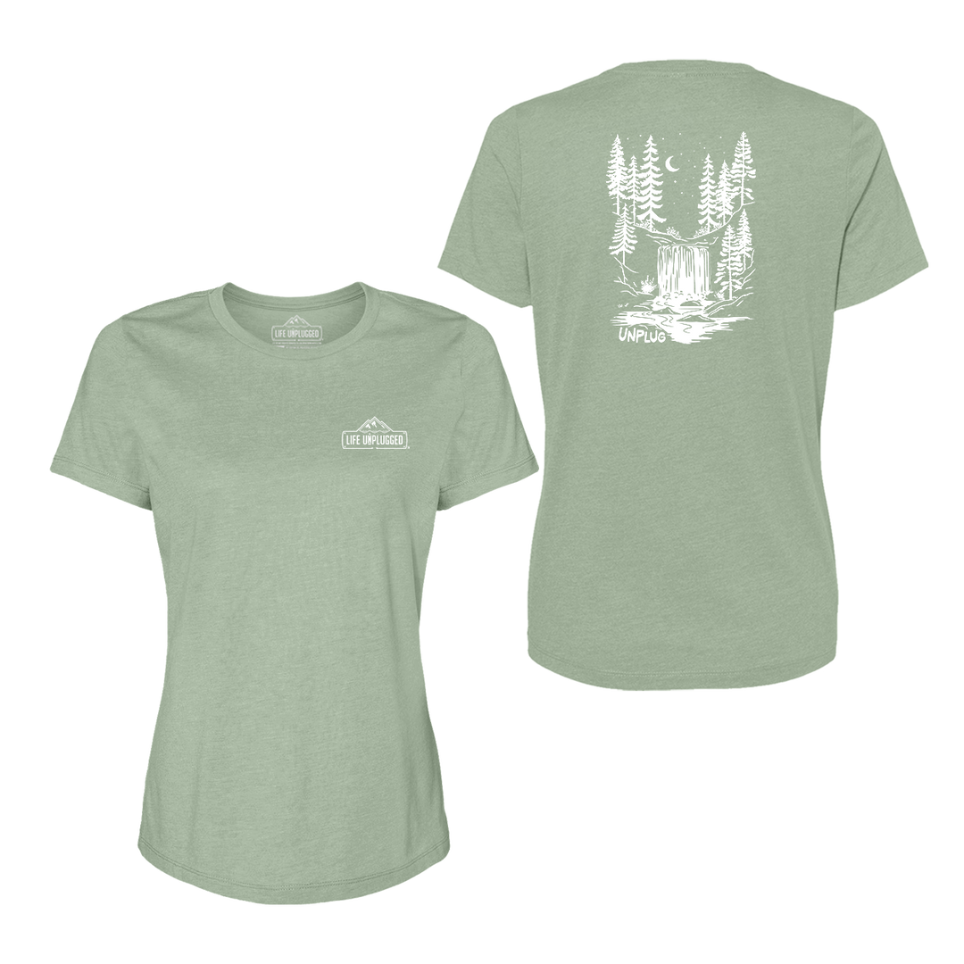 WATERFALL UNDER THE STARS Women's T-Shirt