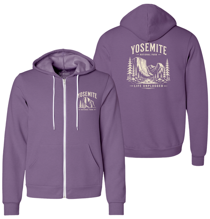 YOSEMITE NATIONAL PARK Supersoft Midweight Zip Up Hoodie