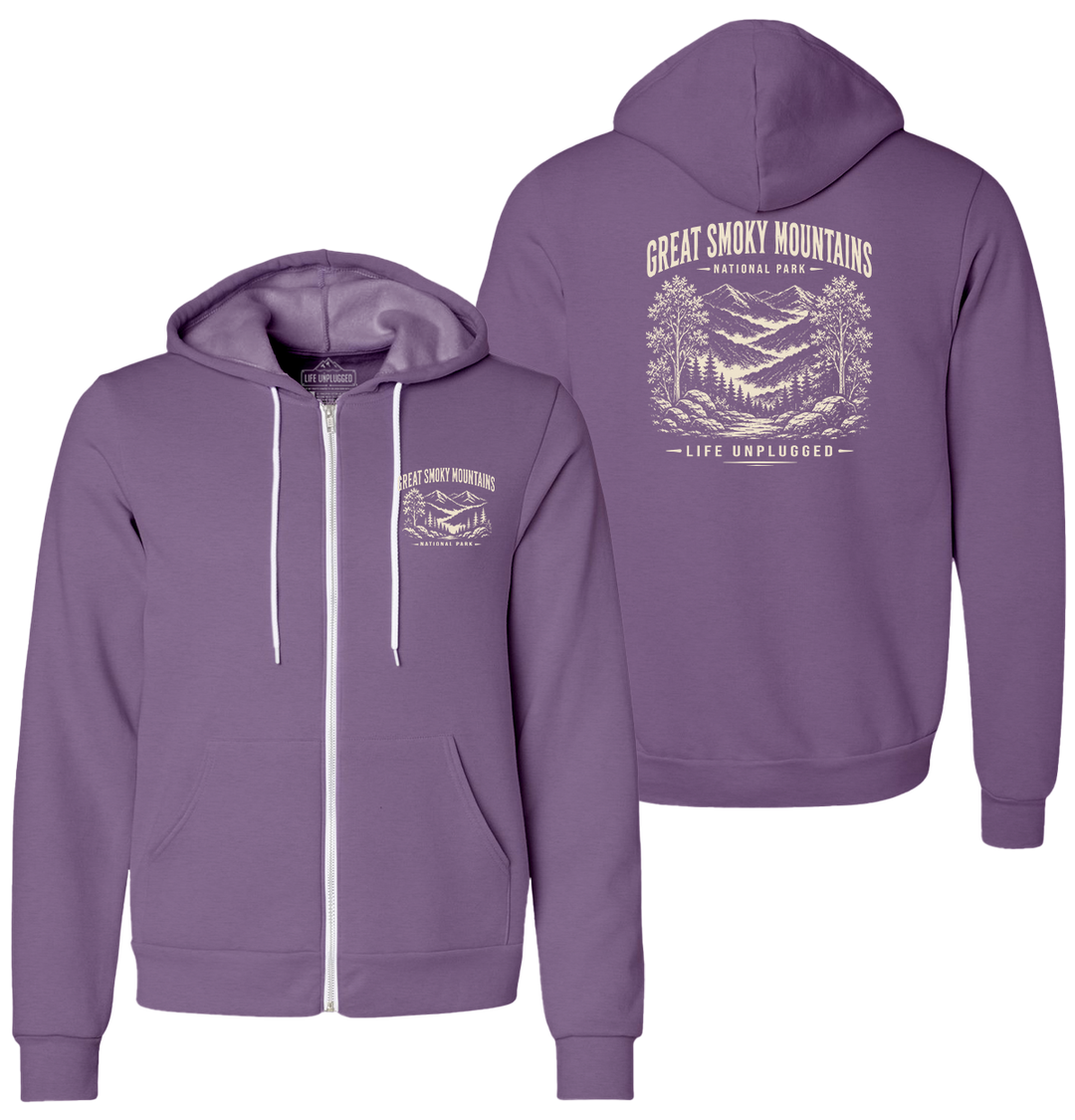 GREAT SMOKY MOUNTAINS NATIONAL PARK Supersoft Midweight Zip Up Hoodie