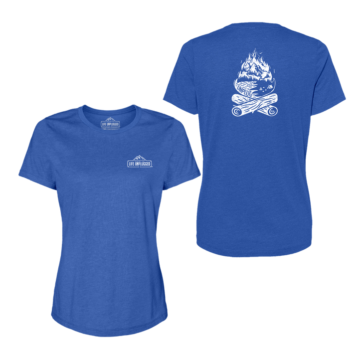 Campfire Mountain Scene Women's T-Shirt
