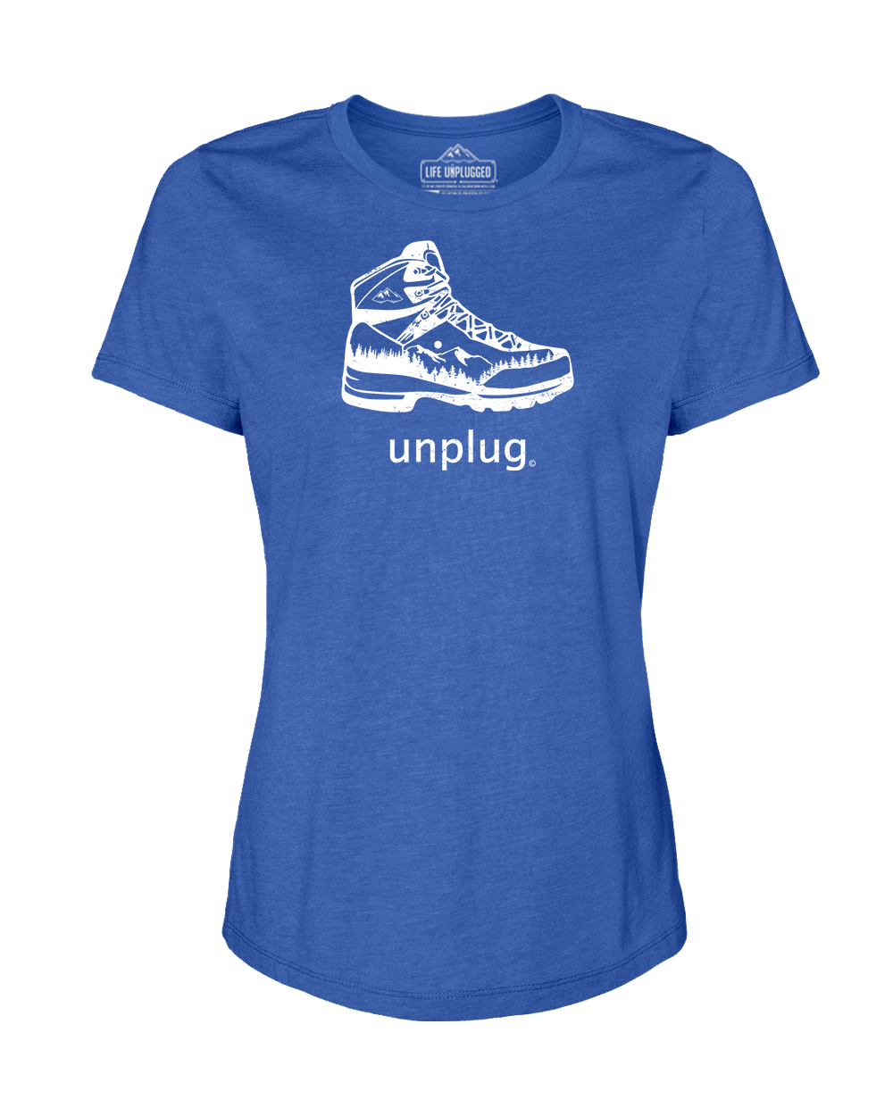 Hiking Boot Mountain Scene Women's T-Shirt