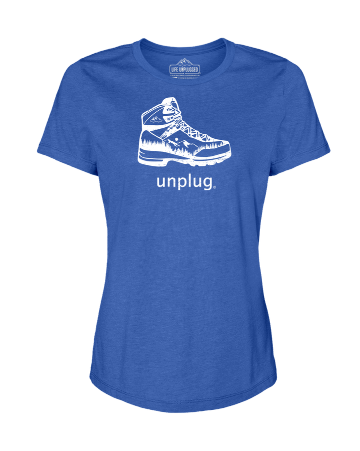 Hiking Boot Mountain Scene Women's T-Shirt