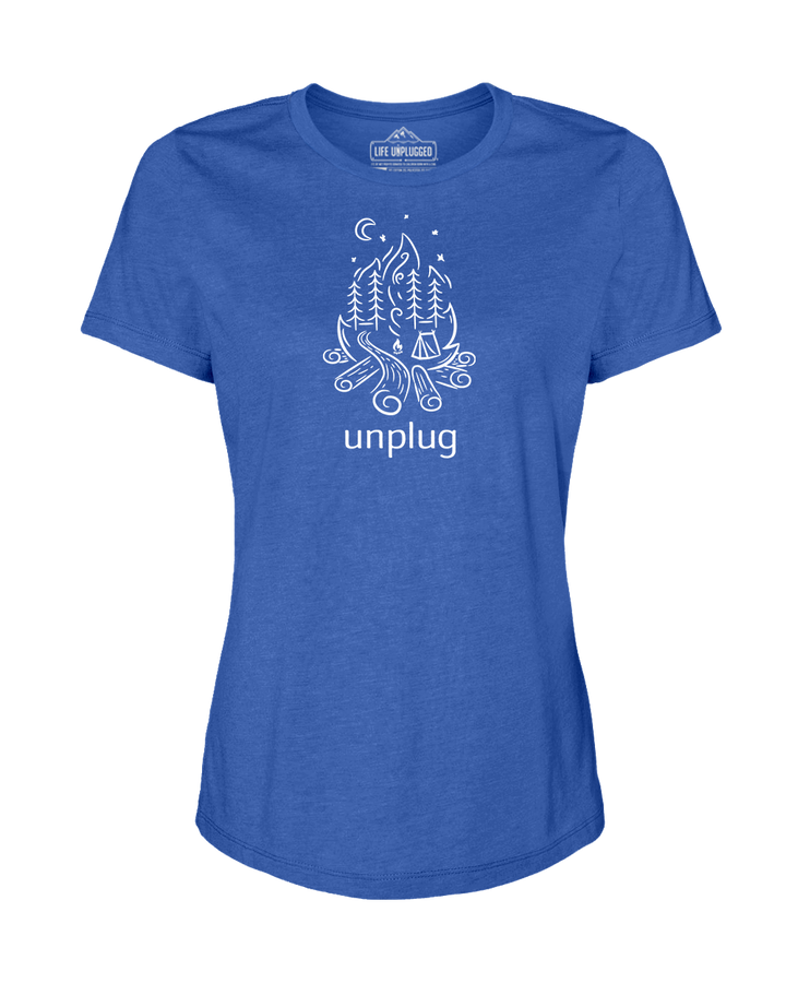 Campfire Camping Scene Women's T-Shirt