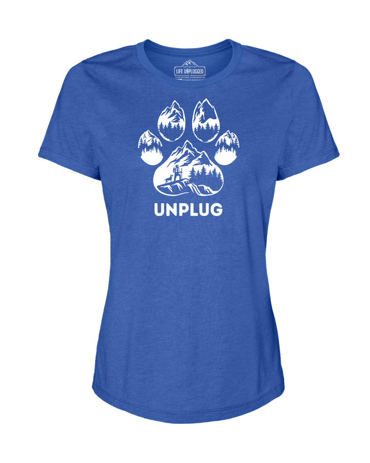 Paw Print Mountain Scene Women's T-Shirt