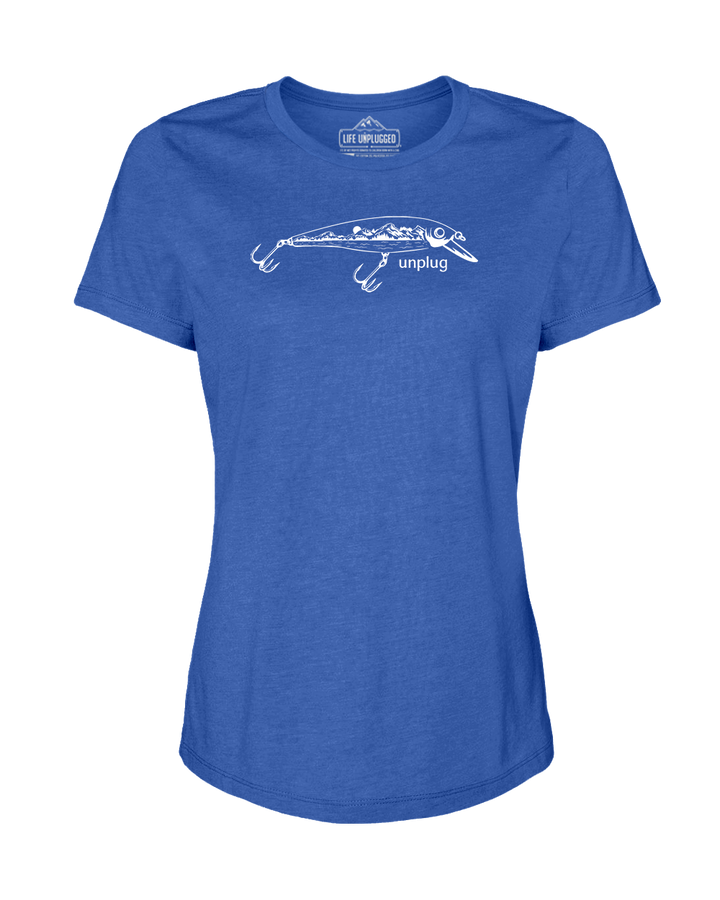 Fishing Lure Mountain Scene Women's T-Shirt