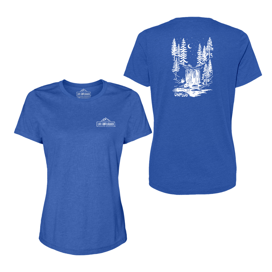 WATERFALL UNDER THE STARS Women's T-Shirt