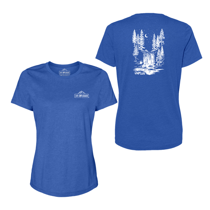 WATERFALL UNDER THE STARS Women's T-Shirt