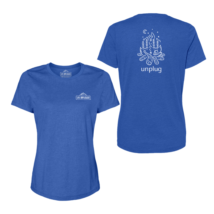 Campfire Camping Scene Women's T-Shirt
