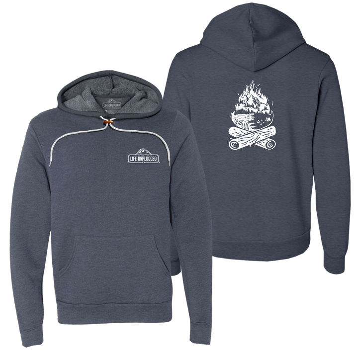 Campfire Mountain scene Super Soft Hoodie