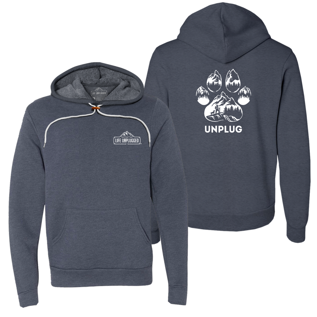 Paw Print Mountain Scene Super Soft Hoodie