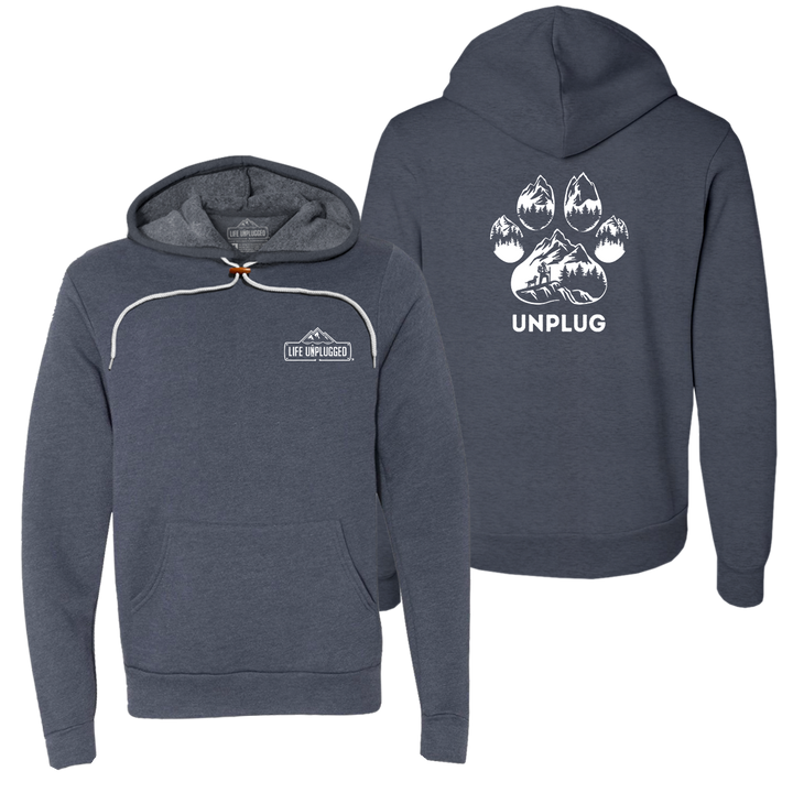 Paw Print Mountain Scene Super Soft Hoodie