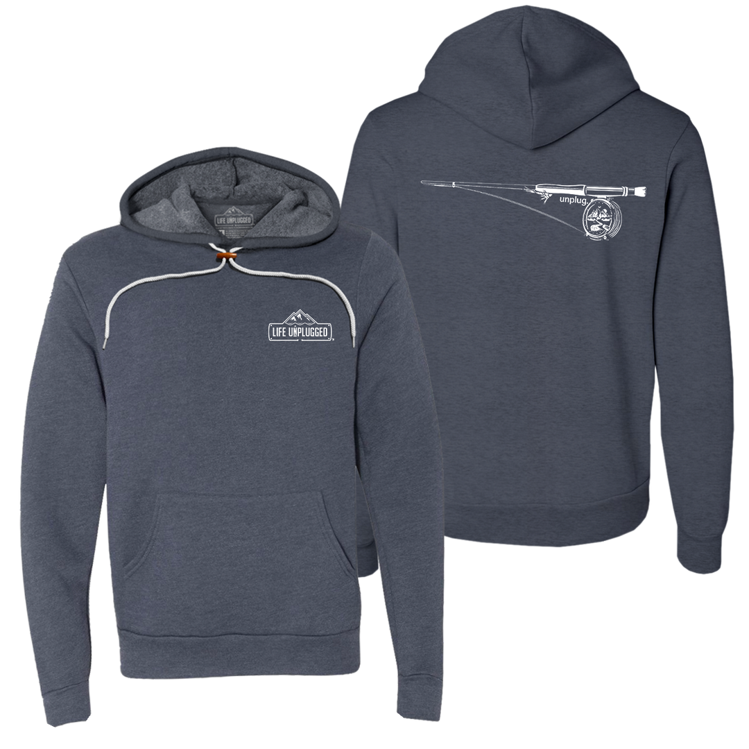 Fly Fishing Mountain Scene Super Soft Hoodie