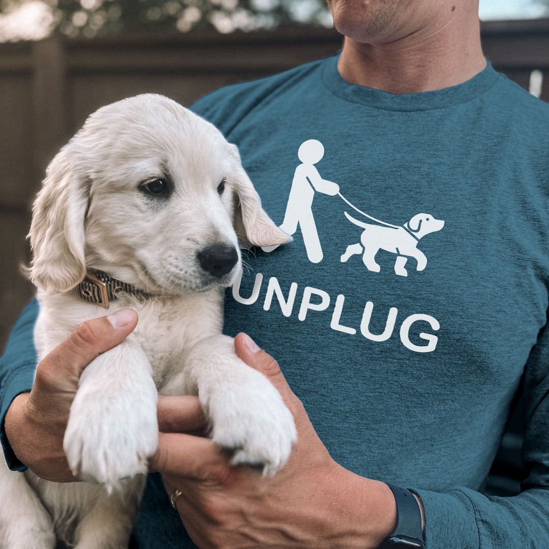 Dog Walking Premium Polyblend Long Sleeve T-Shirt