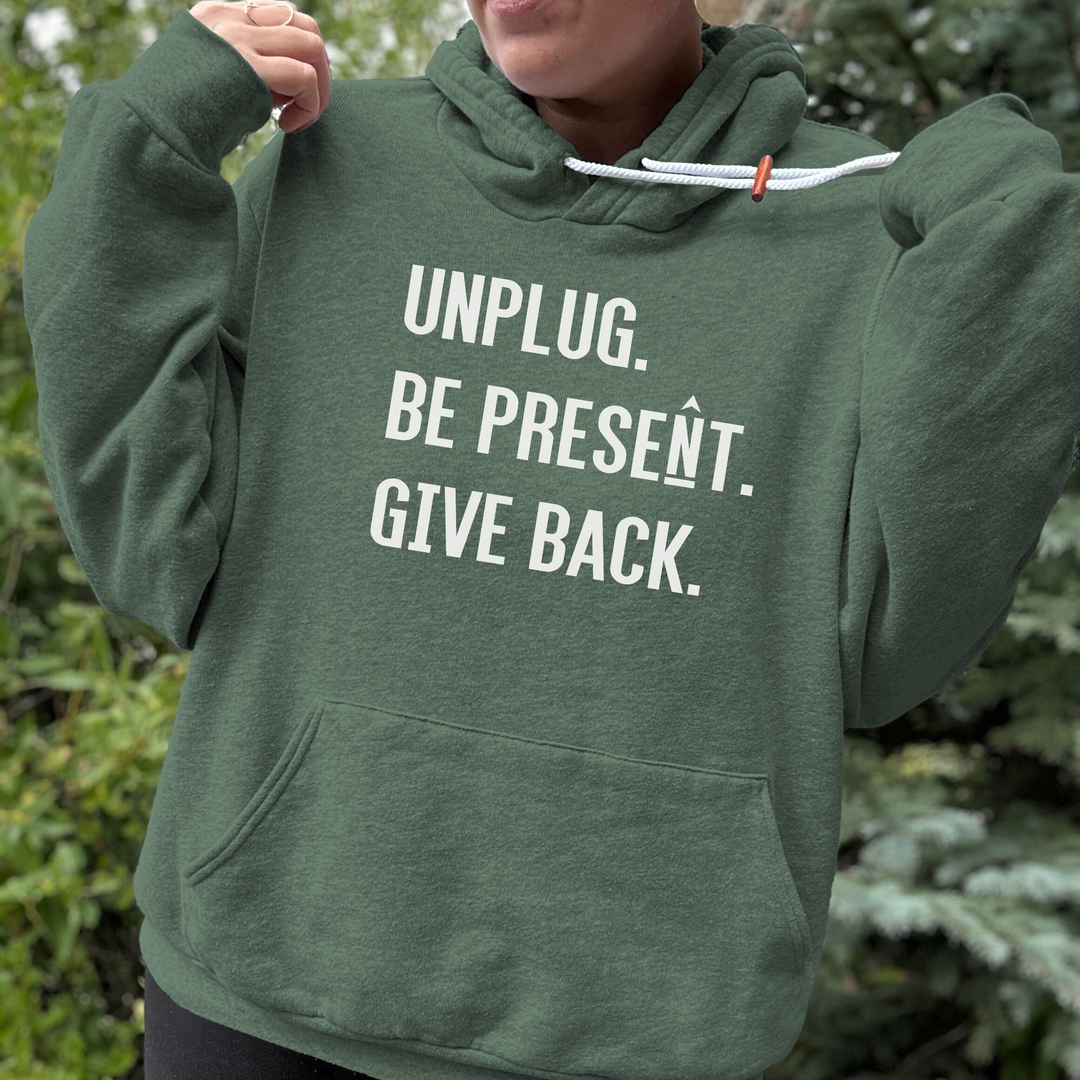Life Unplugged Sticker UNPLUG. BE PRESENT. GIVE BACK. – Life Unplugged