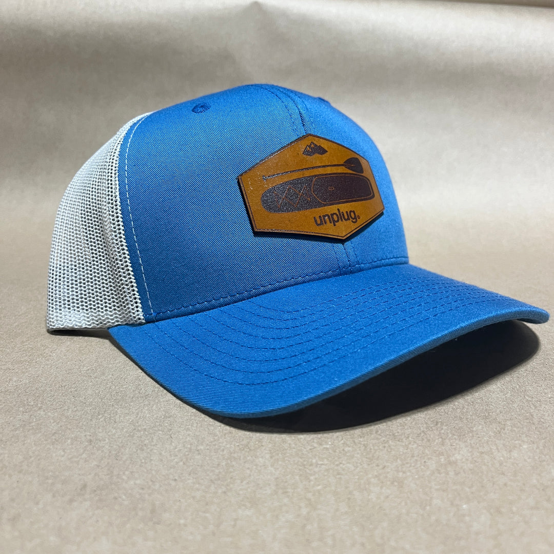 LIMITED COLOR DROP! Stand Up Paddle Board Leather Patch Snapback Hat