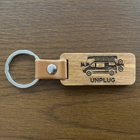 Van Life Wooden Keychain
