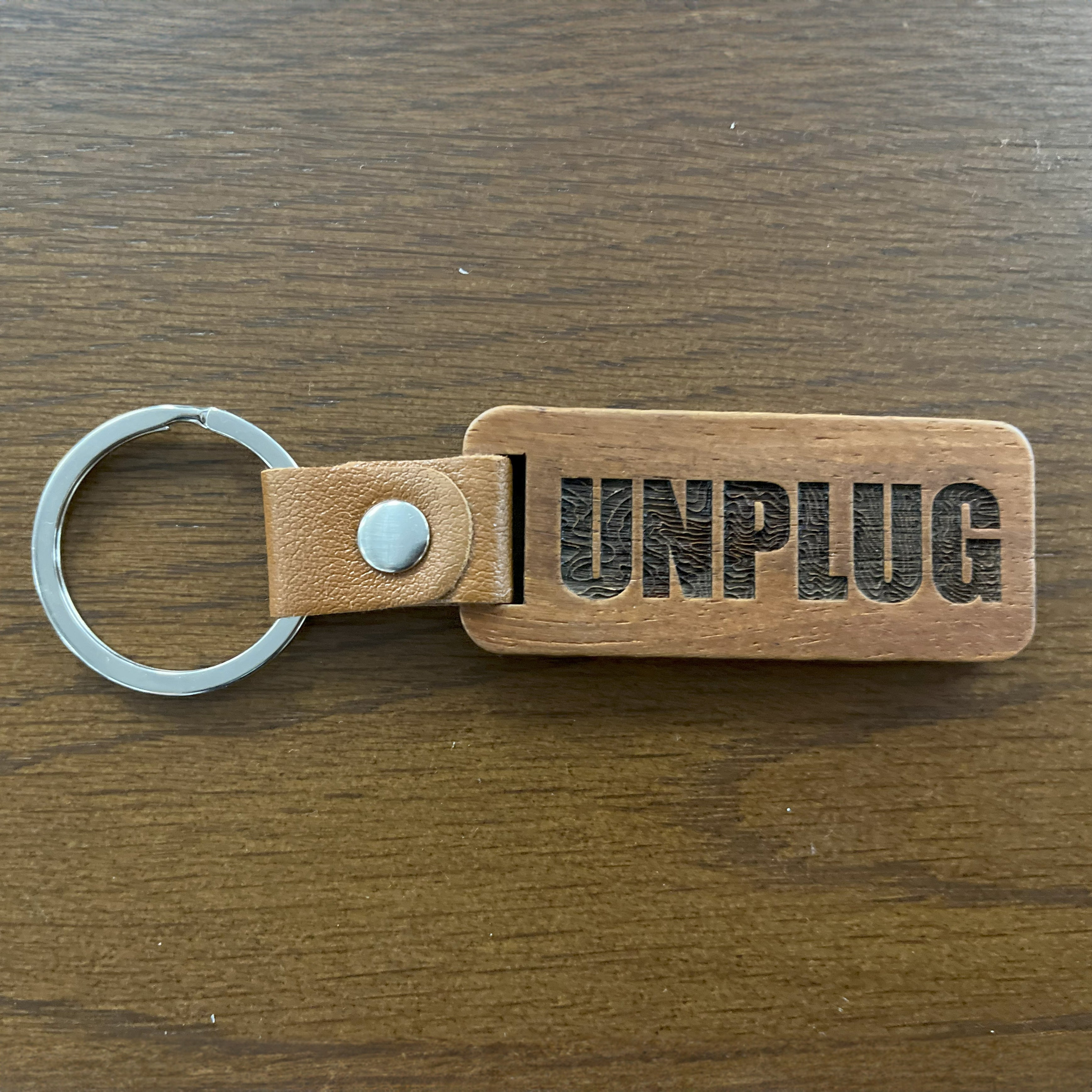 Unplug Topo Map Wooden Keychain – Life Unplugged