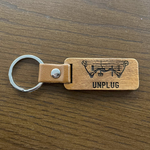 Bow Hunting Wooden Keychain
