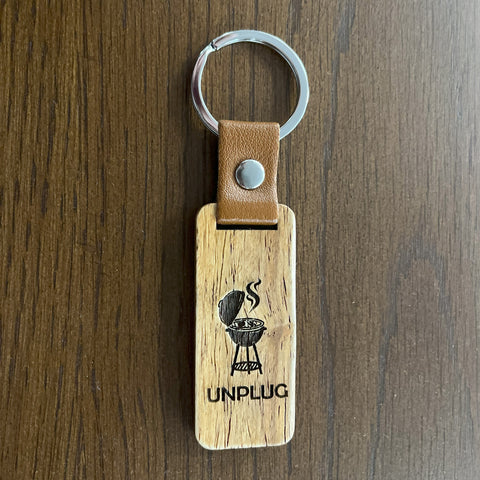 Grilling Wooden Keychain