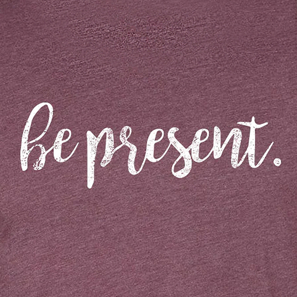 Be Present Cursive Long Sleeve T-Shirt