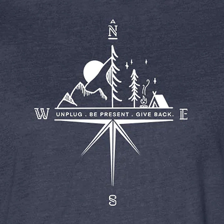 Compass Mountain Scene Heavyweight Hoodie