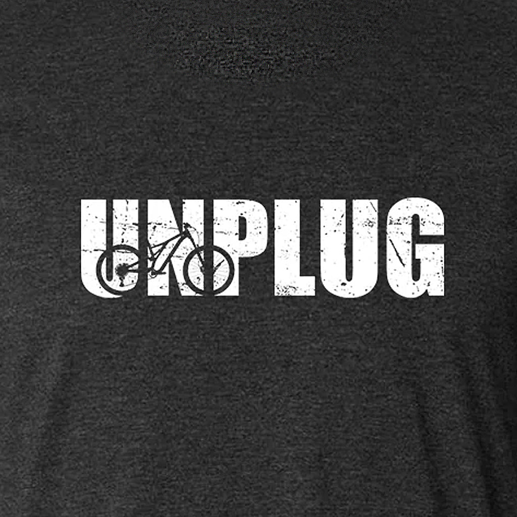 Unplug Mountain Bike Silhouette Long Sleeve T-Shirt