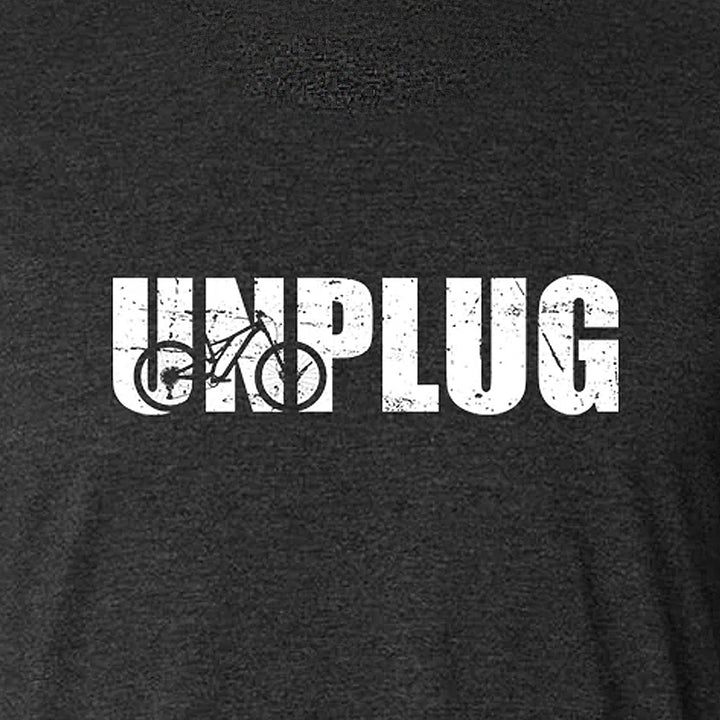 Unplug Mountain Bike Silhouette Long Sleeve T-Shirt