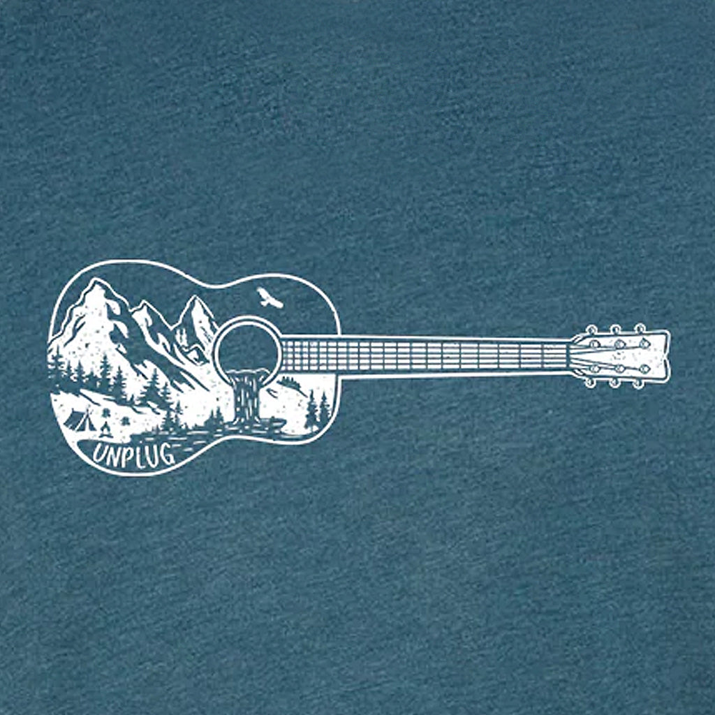 Guitar Mountain Scene Triblend T-Shirt