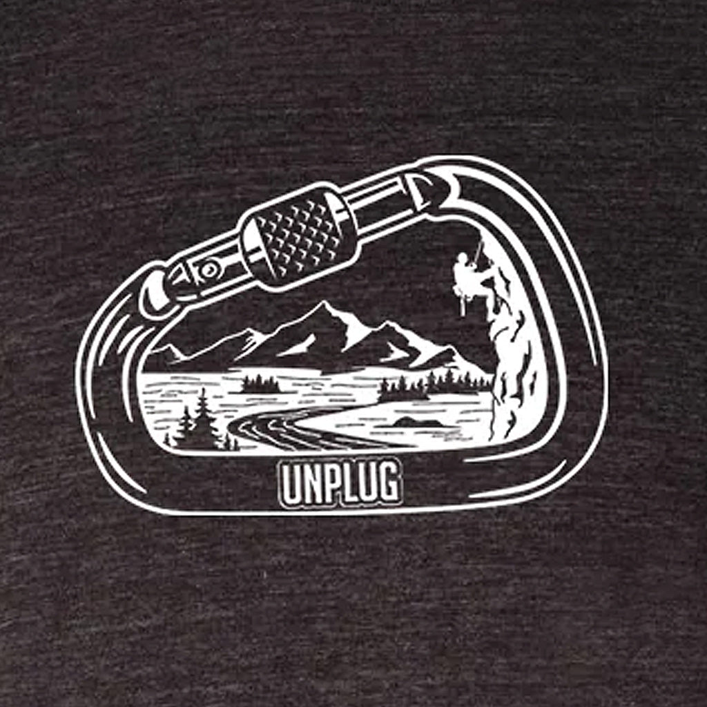 Rock Climbing Mountain Scene Triblend T-Shirt