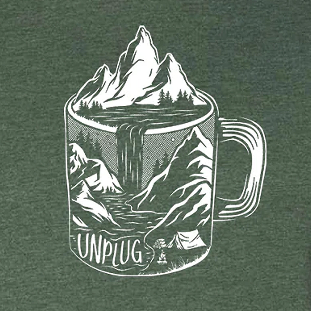 Coffee Mountain Scene Long Sleeve T-Shirt