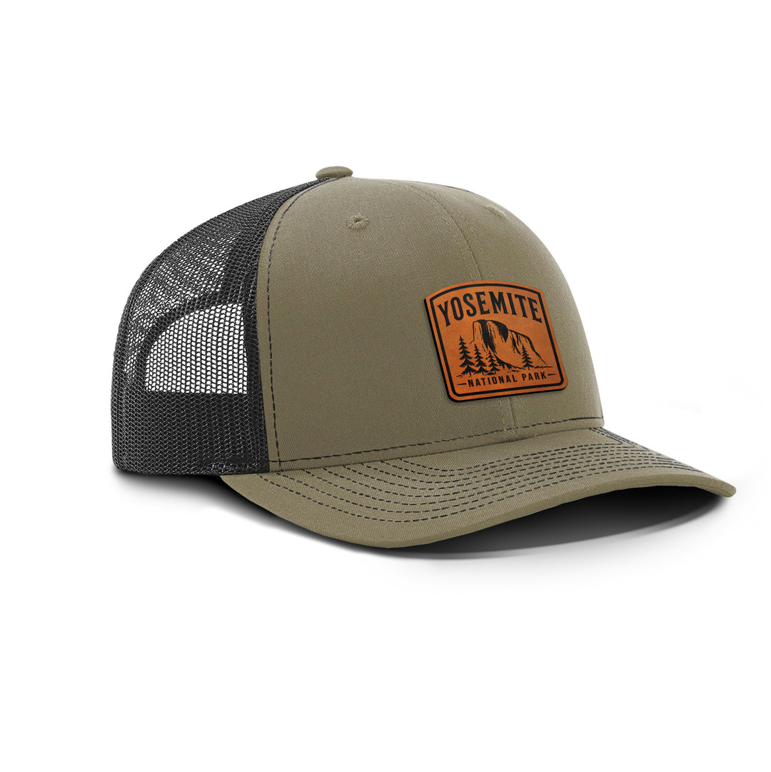 YOSEMITE NATIONAL PARK Snapback Leather Patch Hat