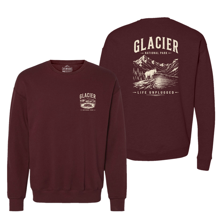 GLACIER NATIONAL PARK Midweight Super Soft Crewneck