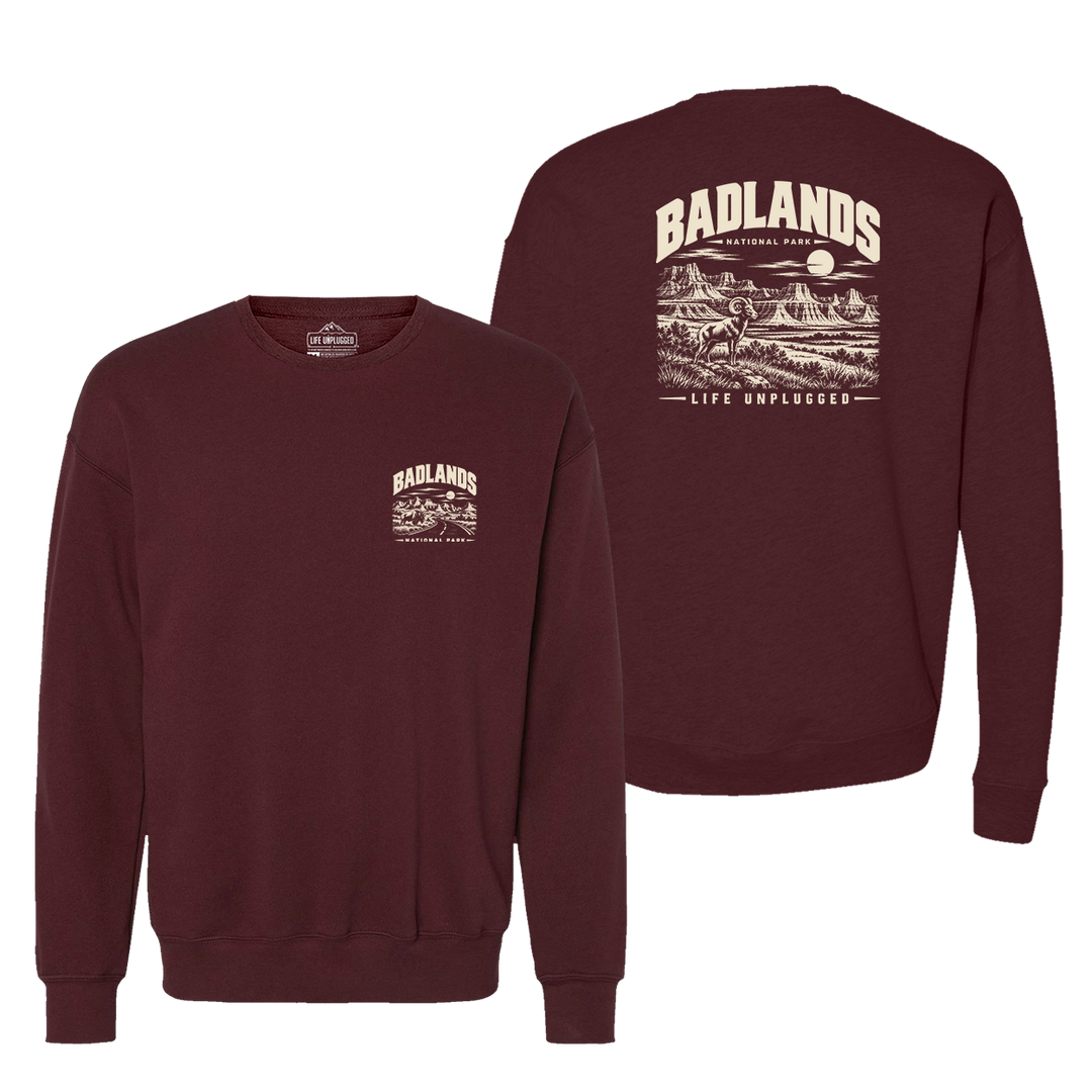 BADLANDS NATIONAL PARK Midweight Super Soft Crewneck