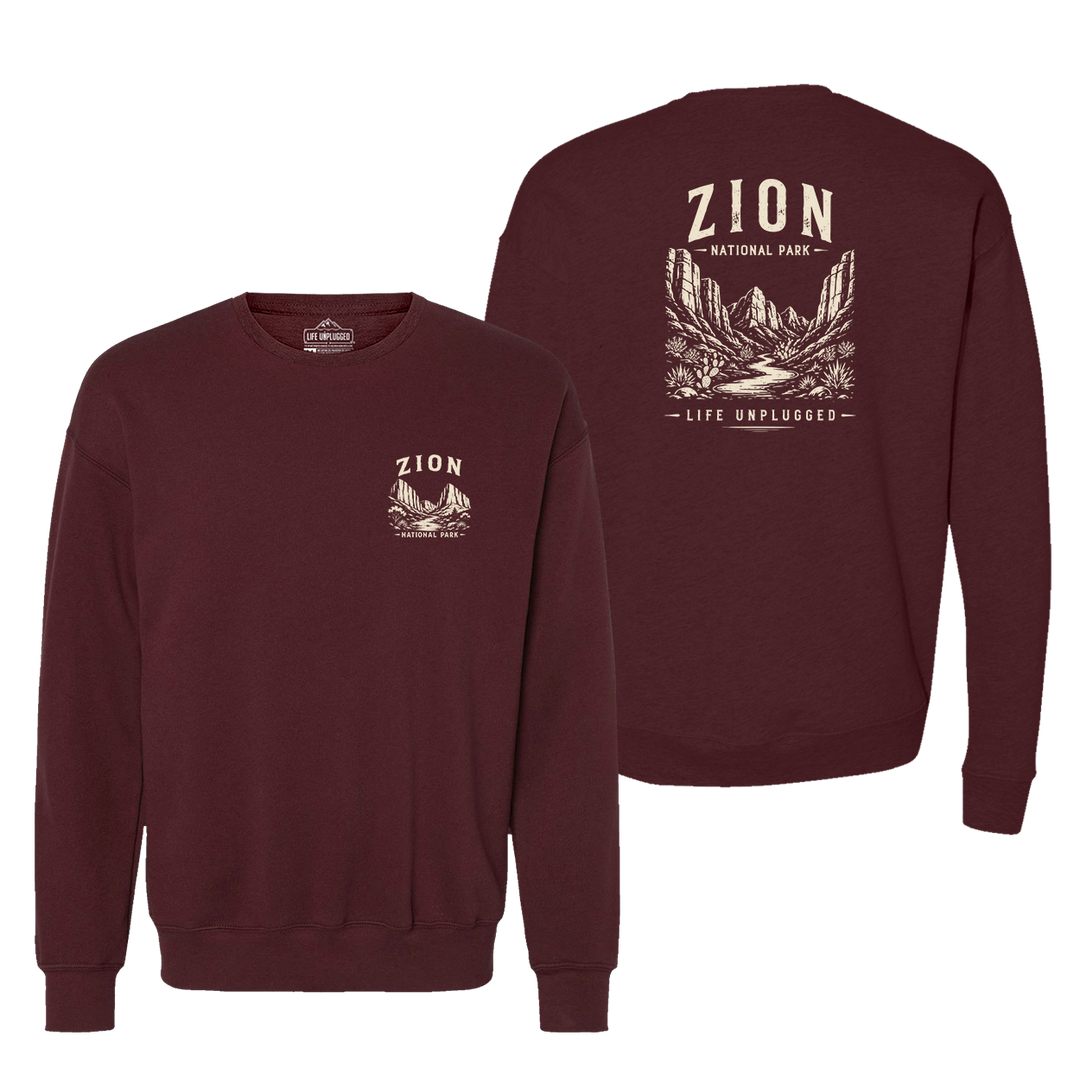 ZION NATIONAL PARK Midweight Super Soft Crewneck