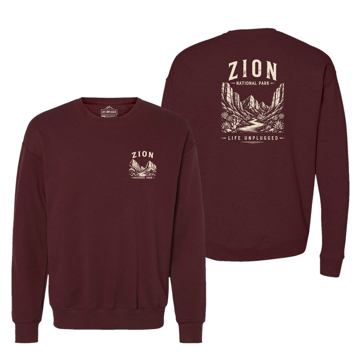 ZION NATIONAL PARK Midweight Super Soft Crewneck