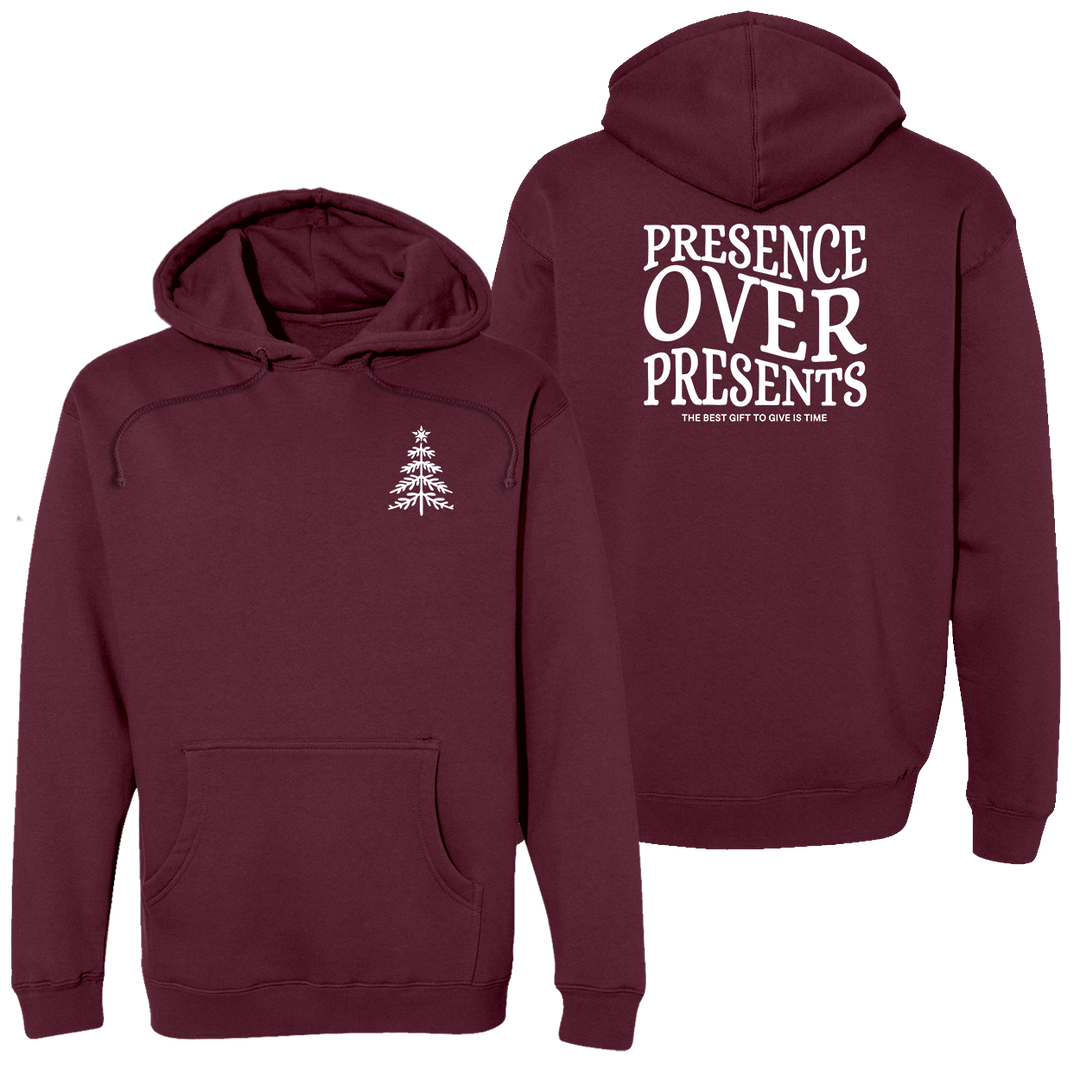 Presence Over Presents  Heavyweight Hoodie