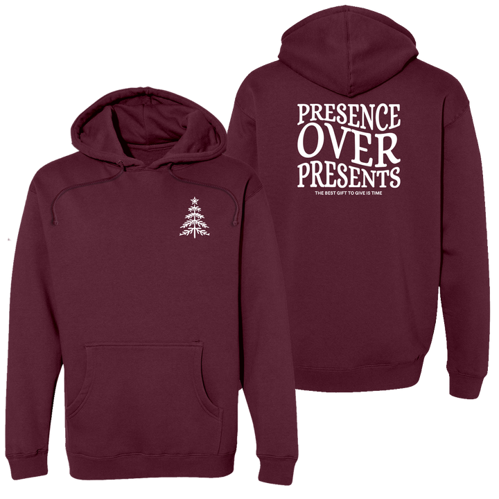 Presence Over Presents  Heavyweight Hoodie