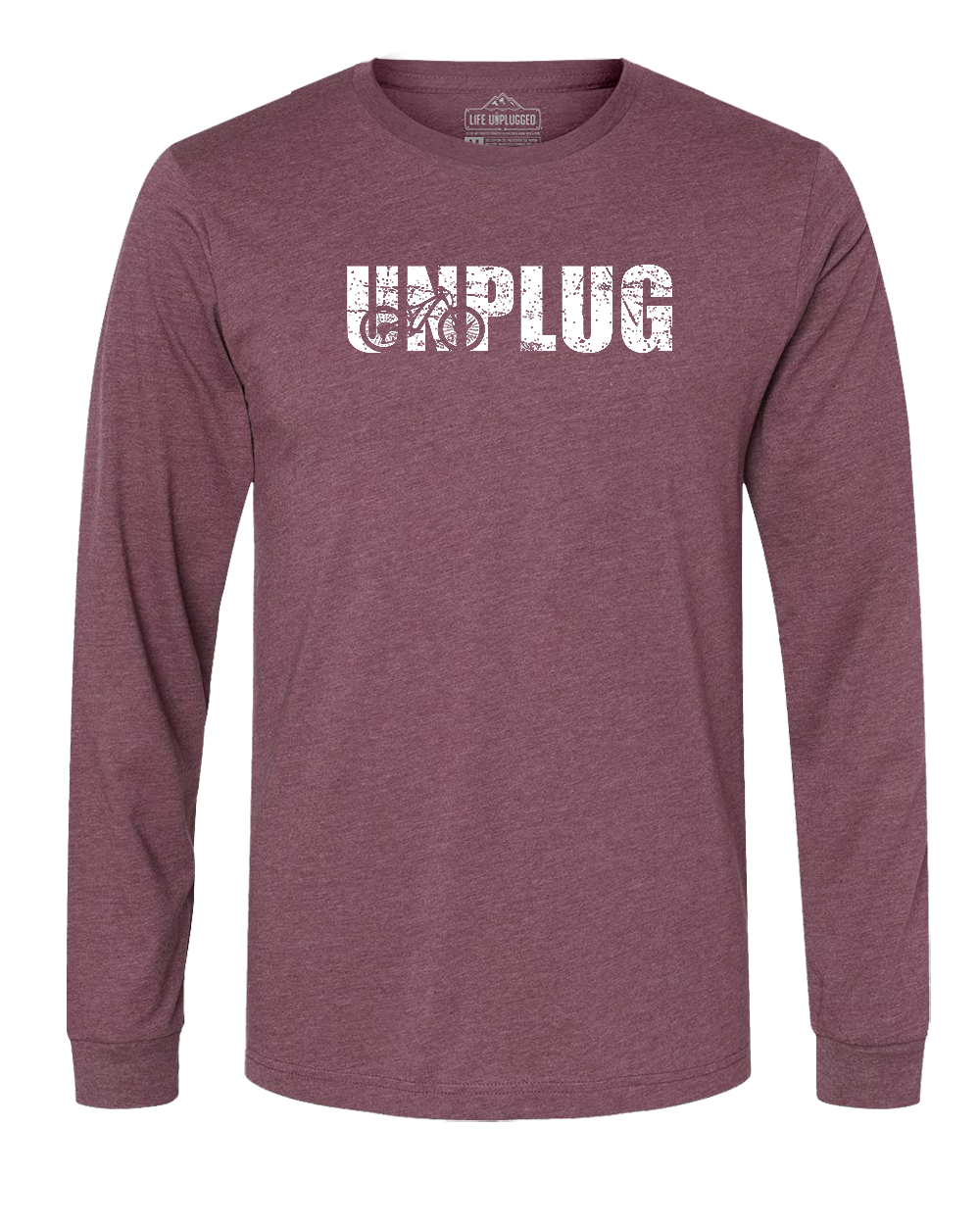 Unplug Mountain Bike Silhouette Long Sleeve T-Shirt