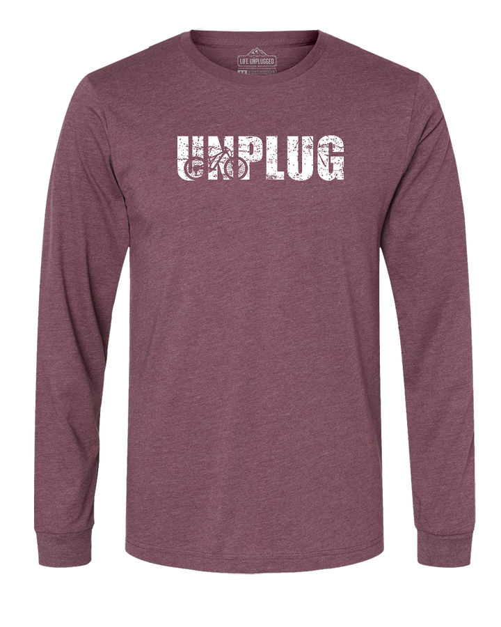Unplug Mountain Bike Silhouette Long Sleeve T-Shirt