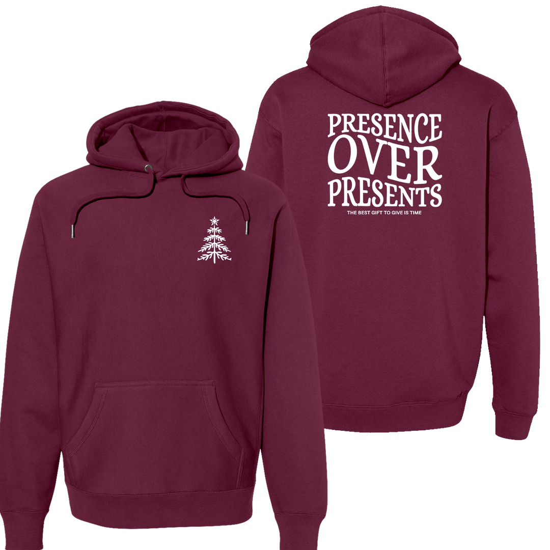 PRESENCE OVER PRESENTS Super Heavyweight Hoodie