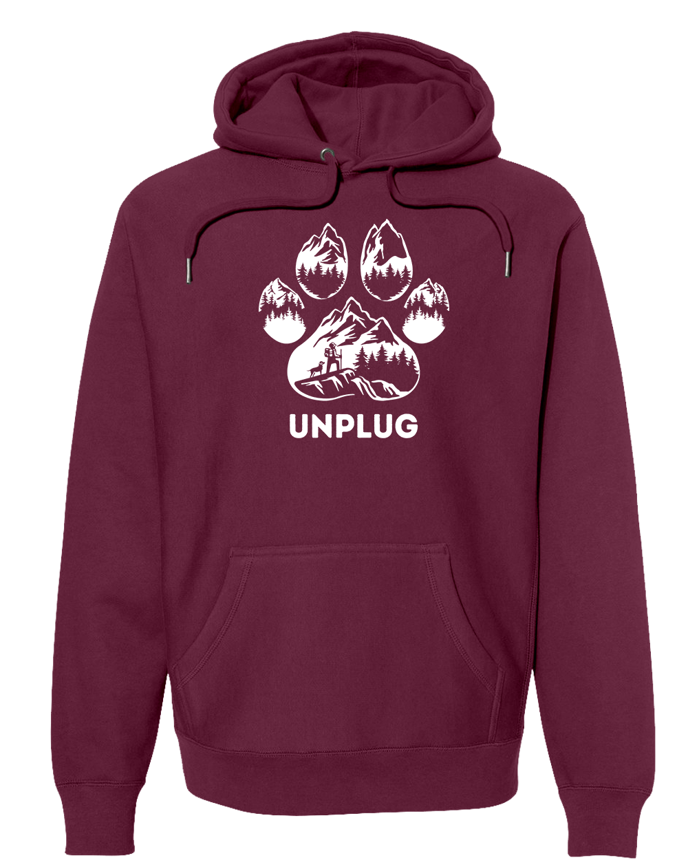PAW PRINT MOUNTAIN SCENE Super Heavyweight Hoodie